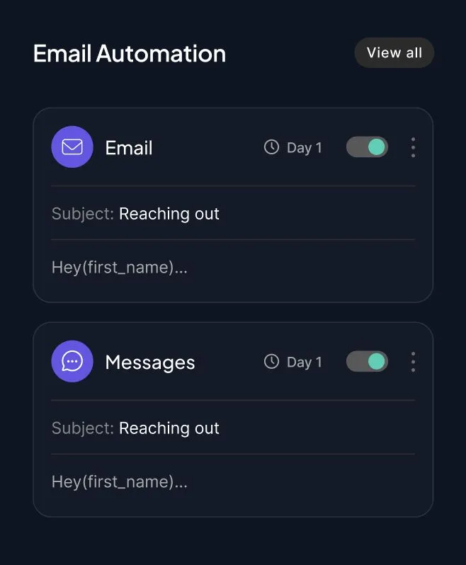 Email automation workflow